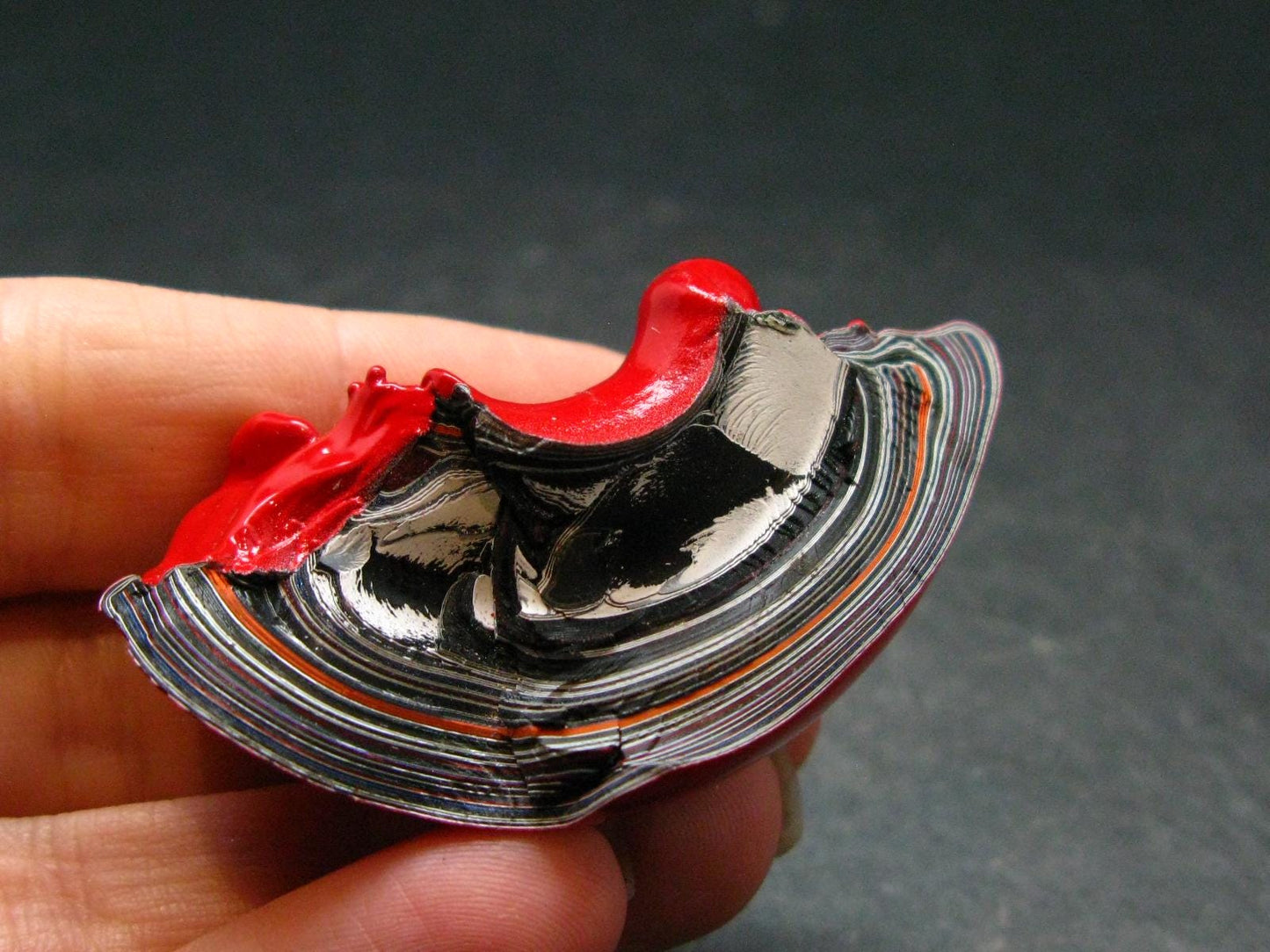 Very Cool Fordite "Detroit Motor City Agate" from Michigan - 2.0"- 12.13 Grams