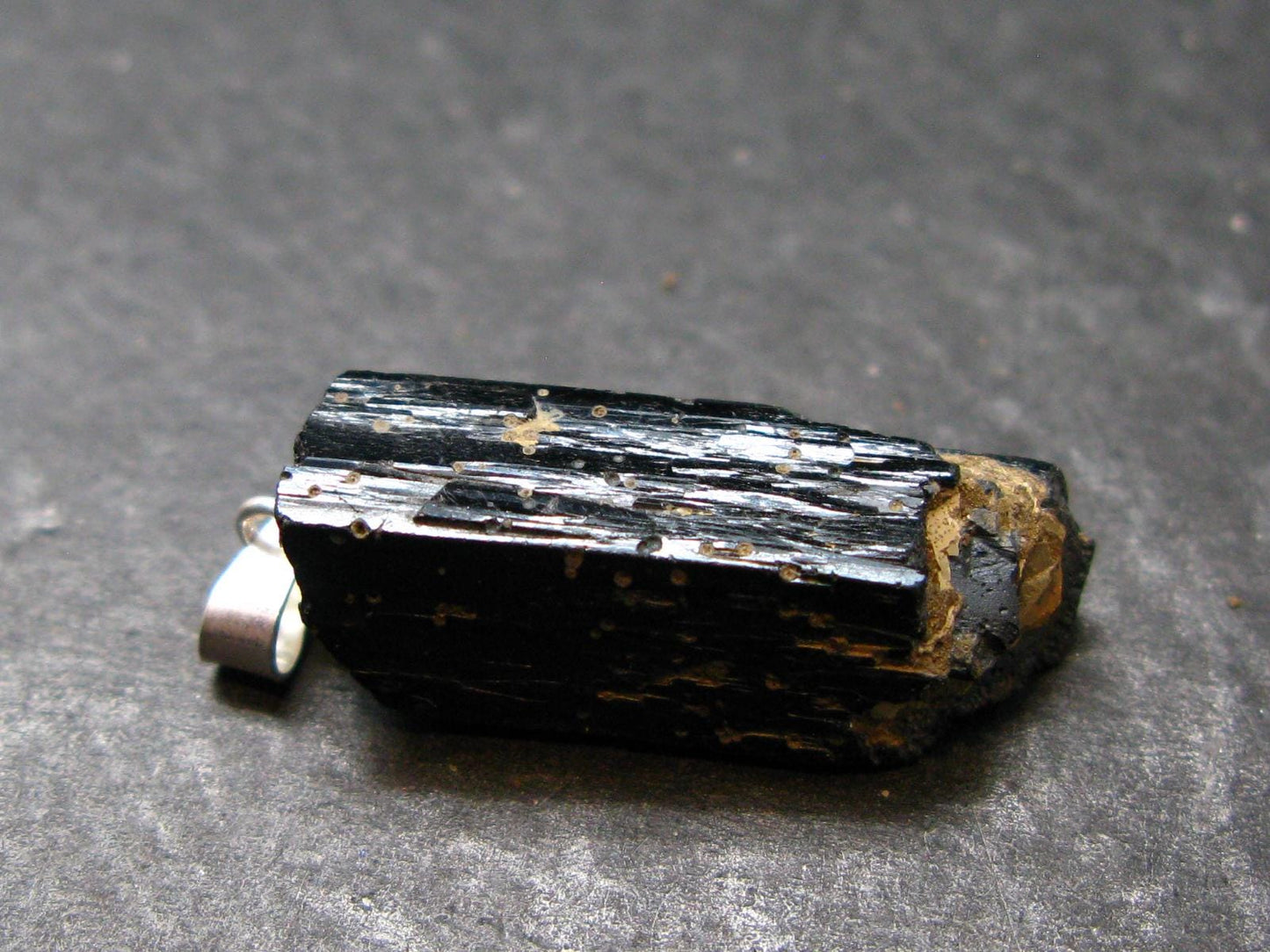 Ilvaite Crystal Silver Pendant From China - 1.1" - 3.91 Grams
