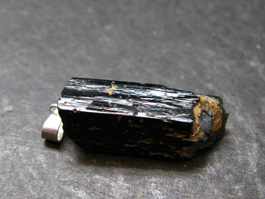 Ilvaite Crystal Silver Pendant From China - 1.1" - 3.91 Grams