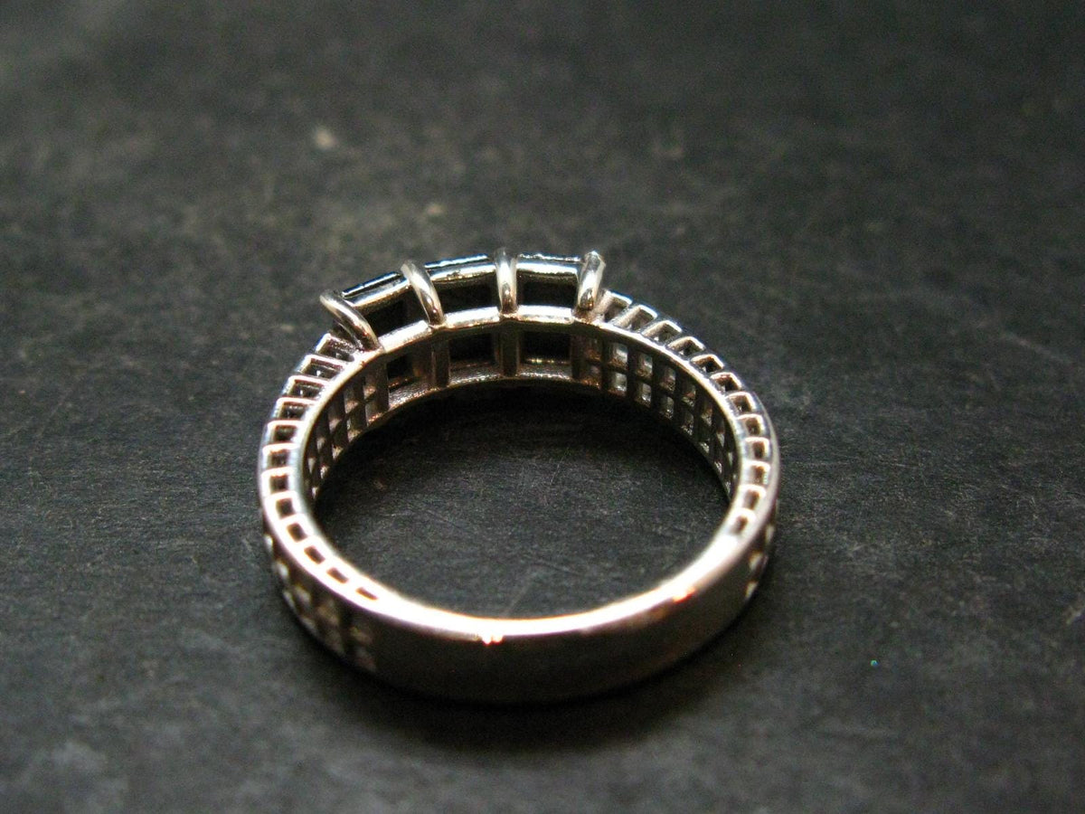 Muonionalusta Meteorite Sterling Silver Ring from Sweden - 3.23 Grams - Size 7