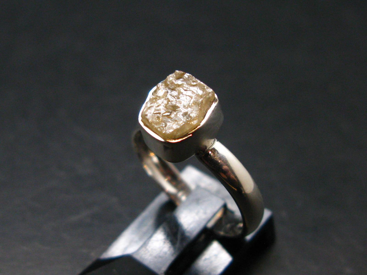 Rare Agni Gold Danburite Silver Ring From Tanzania - 1.92 Grams - size 6