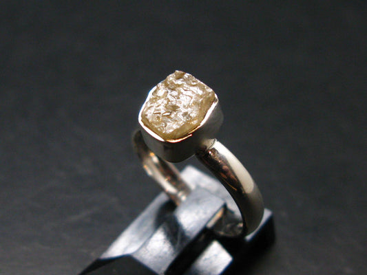 Rare Agni Gold Danburite Silver Ring From Tanzania - 1.92 Grams - size 6