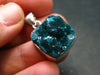 Dioptase Crystal Silver Pendant from Congo - 5.21 Grams - 1.0"