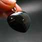 Silver Nuumite Nuummite Heart Pendant From Greenland - 1.1" - 4.83 Grams