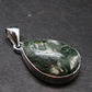 Nice Polished Seraphinite Clinochlore Stalactite Silver Plated Pendant From Russia - 1.3" - 5.05 Grams