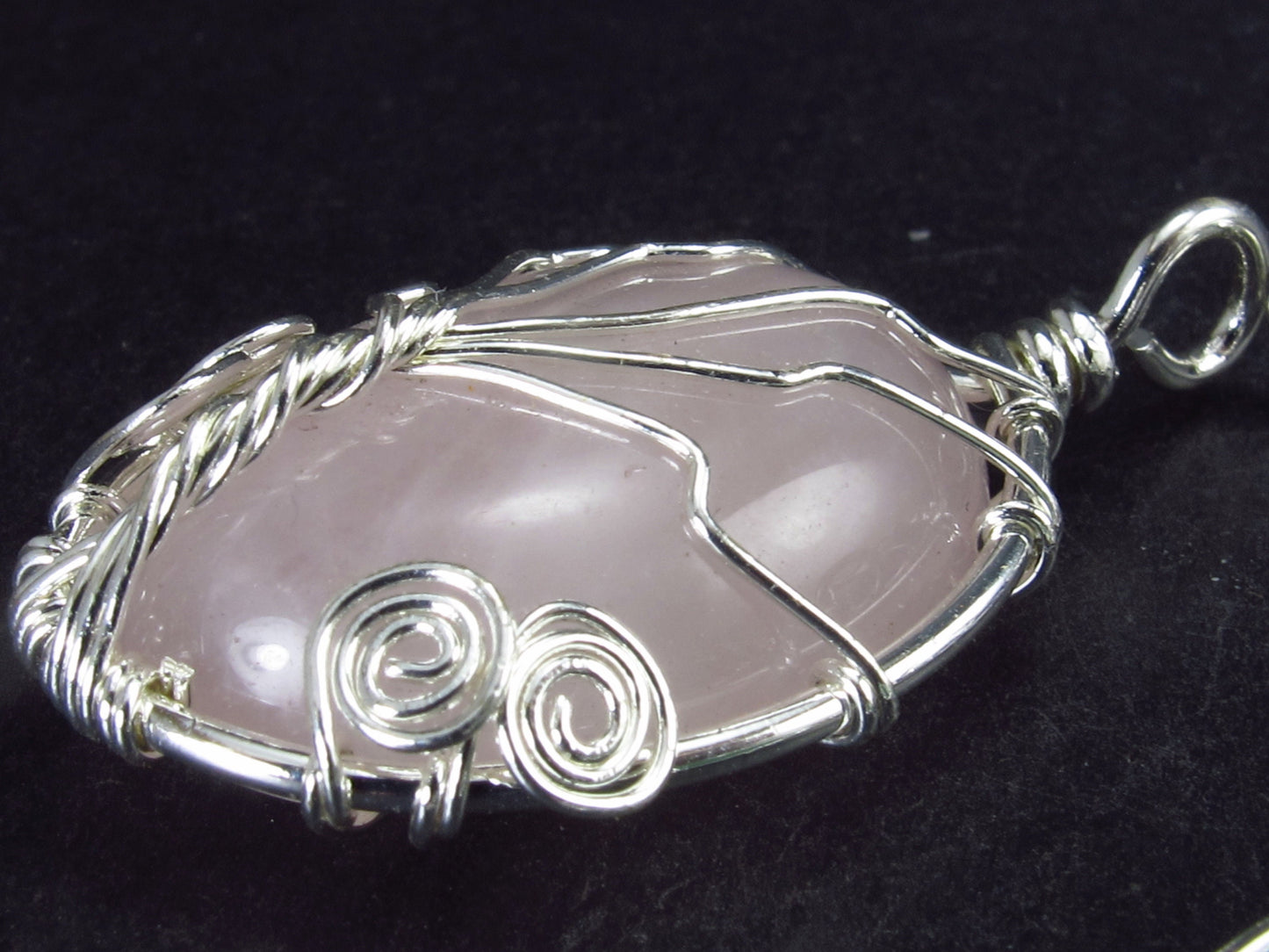 Set of 3 Natural Gem Green Aventurine Rose Quartz Amethyst Pendant Tree of Life