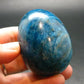 Large Neon Blue Apatite Egg from Madagascar - 137.90 Grams - 2.1"