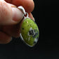 Unique Lizardite Serpentine Silver Plated Pendant from Norway - 1.4" - 5.11 Grams