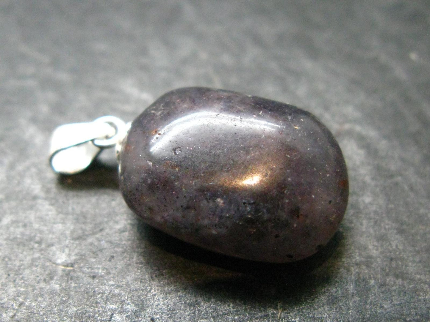 Iolite Cordierite Silver Pendant From India - 0.9" - 2.83 Grams