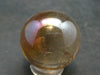 Beautiful Gold Aura Quartz Crystal Sphere Ball From Brazil - 1.1" - 26.8 Grams