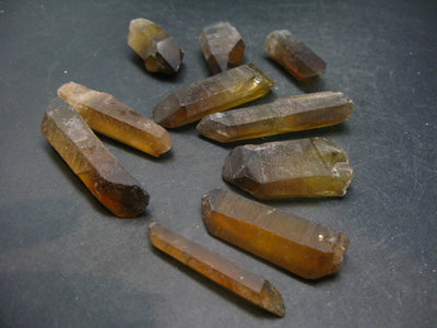 Lot of 10 Natural Unheated Citrine Crystals from Congo - 95.5 Grams