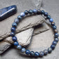 Dumortierite Genuine Bracelet ~ 7 Inches ~ 6mm Round Beads