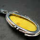Natural Baltic Amber 925 Silver Pendant - 2.4"