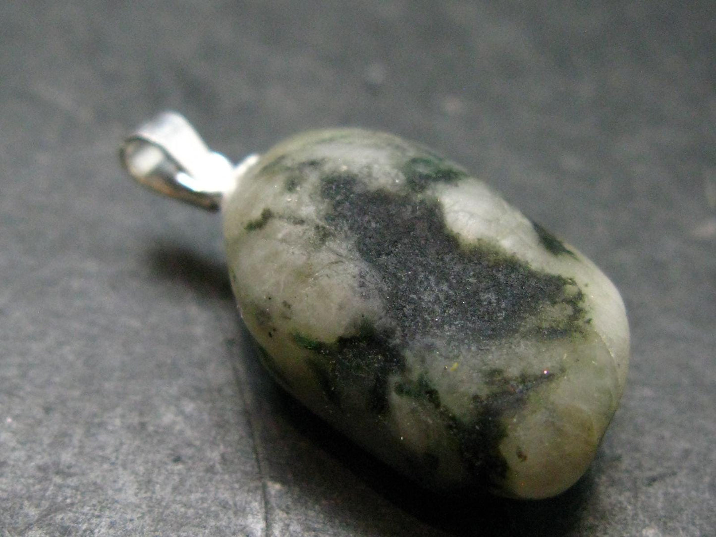 Phenakite Phenacite Tumbled Silver Pendant From Russia - 1.1" - 5.0 Grams