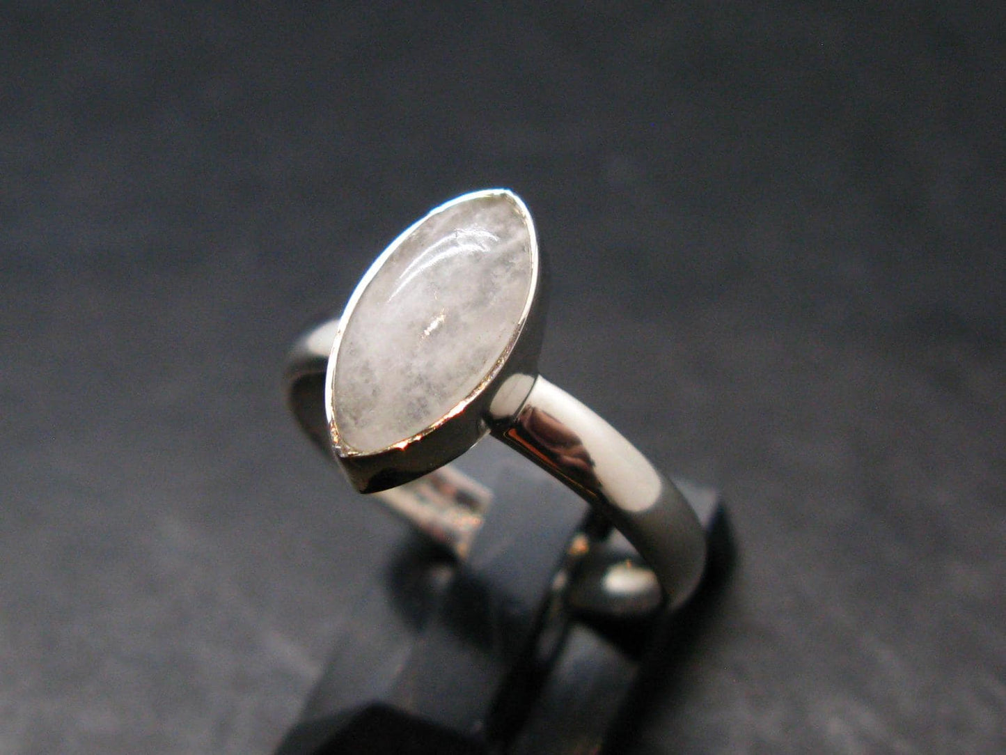 Natrolite Silver Ring From Russia - 2.12 Grams - Size 7