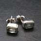 Blue Zircon Silver Stud Earrings from Cambodia - 1.27 Grams
