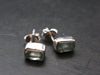 Blue Zircon Silver Stud Earrings from Cambodia - 1.27 Grams