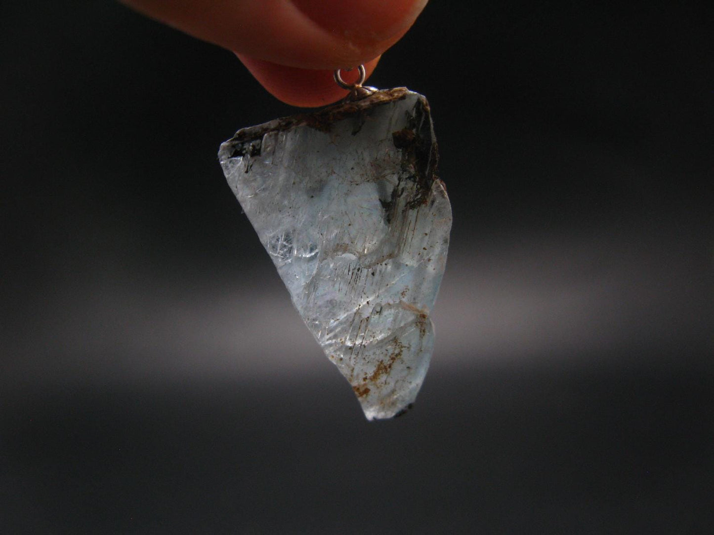 Barite Silver Pendant From Morocco - 1.5" - 7.74 Grams
