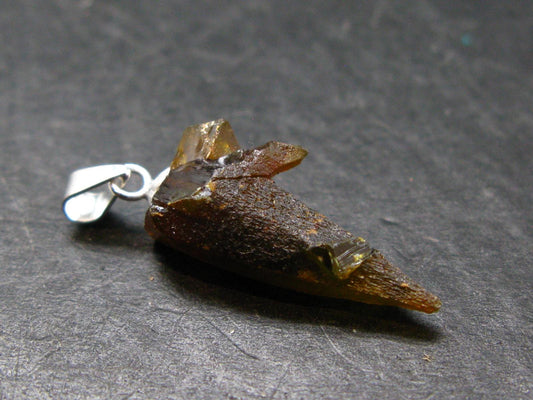 Zincite Zinkite Crystal 925 Silver Pendant From Poland - 1.0" - 2.44 Grams
