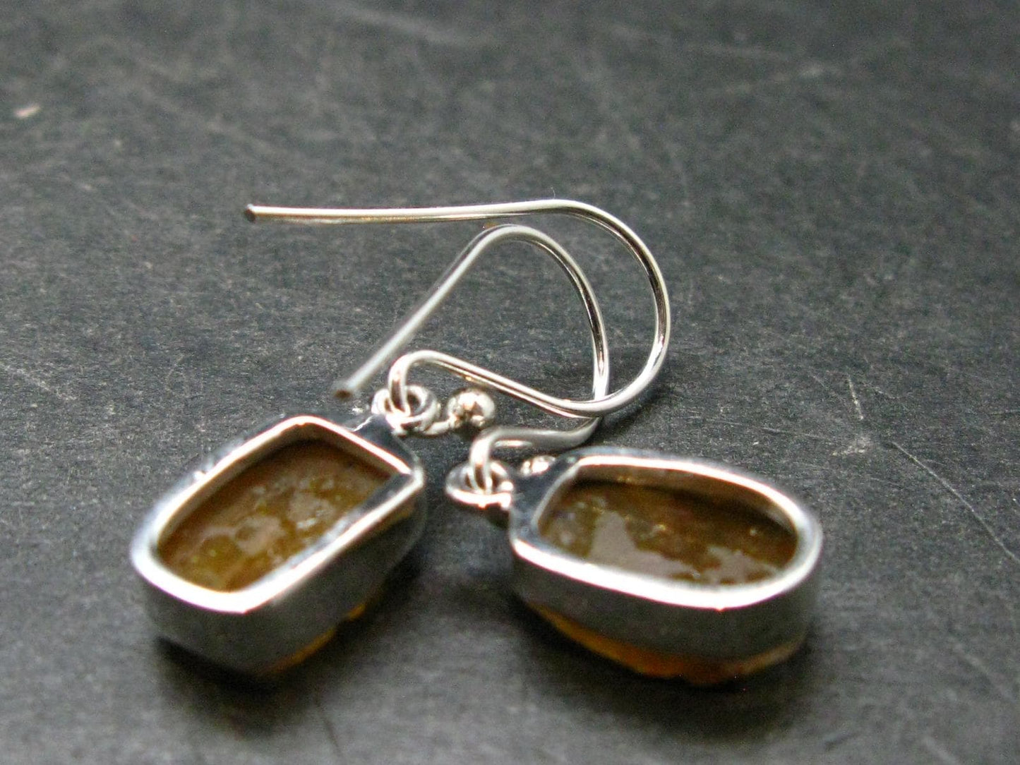 Rare Herderite Crystal Silver Earrings from Brazil - 2.94 Grams