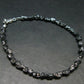 Raw Black Diamond Genuine Bracelet ~ 7 Inches ~ 6mm Crystal Beads
