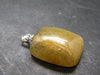 Rutilated Quartz Silver Pendant From Brazil - 1.1"