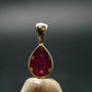 Ruby Crystal Silver Pendant from Africa - 0.5" - 0.69 Grams