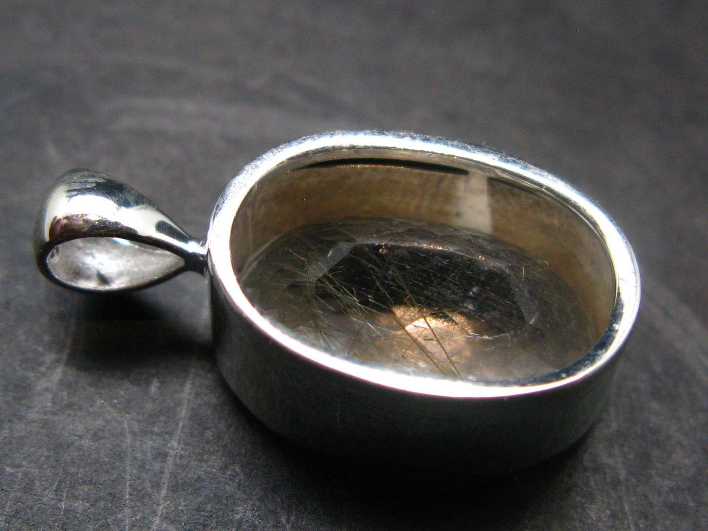 Gem Phenakite Phenacite Facetted Pendant from Madagascar - 4.92 Grams - 1.1"