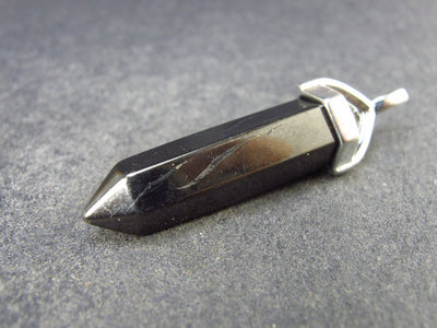 Elite Shungite Pencil Point Silver Pendant from Russia - 1.7"