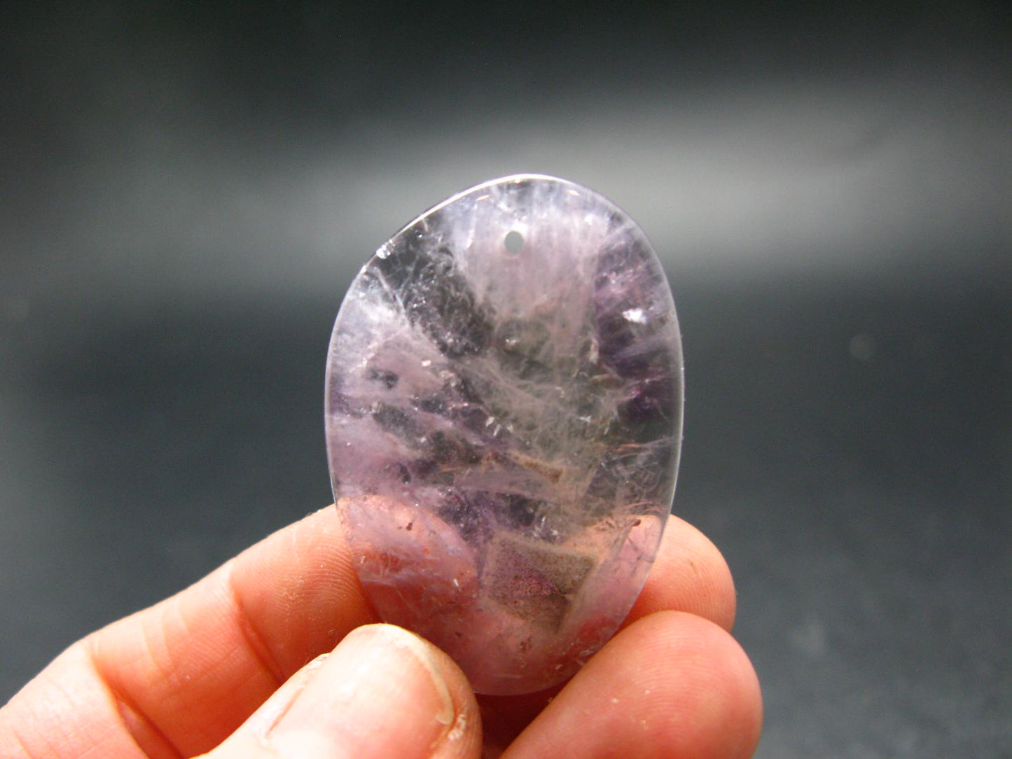 Rare Auralite Super 23 Amethyst Metal Free Pendant From Canada - 1.5" - 8.2 Grams