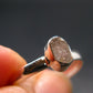Gray Herderite Silver Ring from Africa - Size 8 - 1.64 Grams
