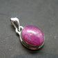 Star Ruby Sterling Silver Pendant - 0.8" - 2.84 Grams