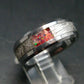 Muonionalusta Meteorite & Opal Steel Ring - 12.65 Grams - Size 10