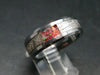 Muonionalusta Meteorite & Opal Steel Ring - 12.65 Grams - Size 10
