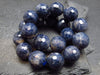 Blue Sapphire Genuine Bracelet ~ 7 Inches ~ 10mm Round Facetted Beads