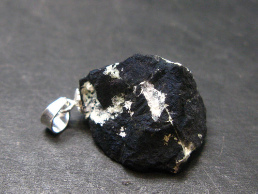 Covelite Covellite Crystal Silver Pendant From Peru - 1.0" - 4.8 Grams