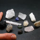Synergy 12 Set Phenakite Moldavite Natrolite Petalite Danburite Tektite Scolecite Herderite Tanzanite Brookite 85.55 Gr