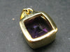 Amethyst Sterling Silver Gold Plated Pendant From Brazil - 0.9" - 4.23 Grams