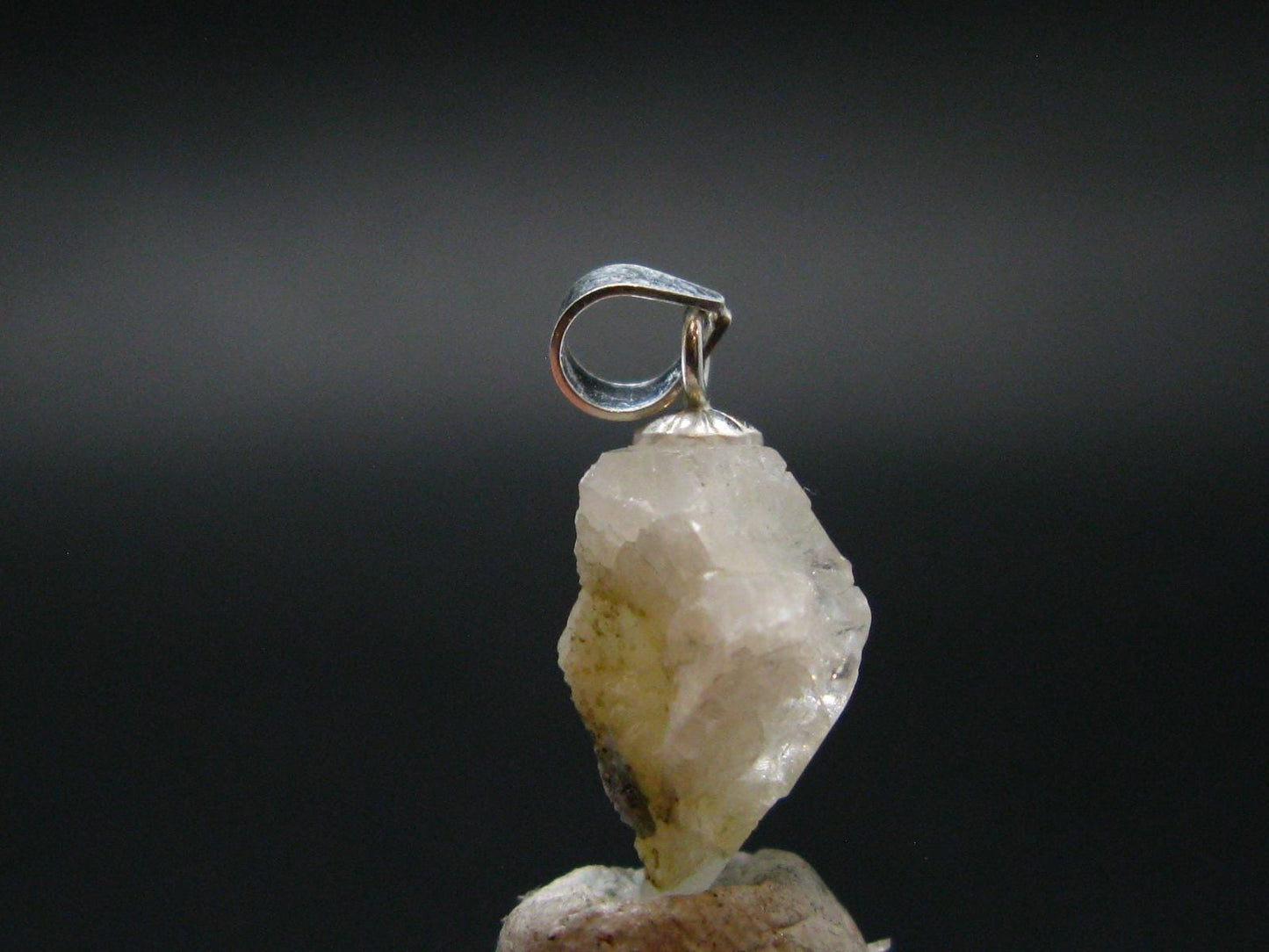Phenakite Phenacite Crystal Silver Pendant from Russia - 0.8" - 1.54 Grams