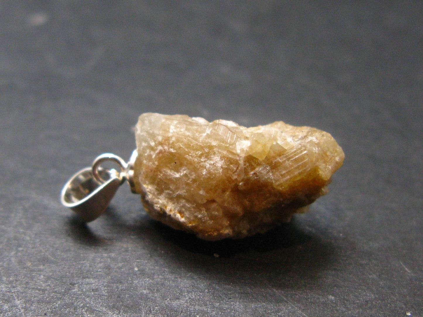 Rare Herderite Crystal Silver Pendant from Brazil - 0.9" - 2.0 Grams