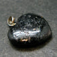 Silver Nuumite Nuummite Heart Pendant From Greenland - 1.0" - 3.38 Grams
