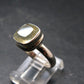 Libyan Desert Glass Tektite Sterling Silver Ring from Libya - Size 6 - 3.66 Grams