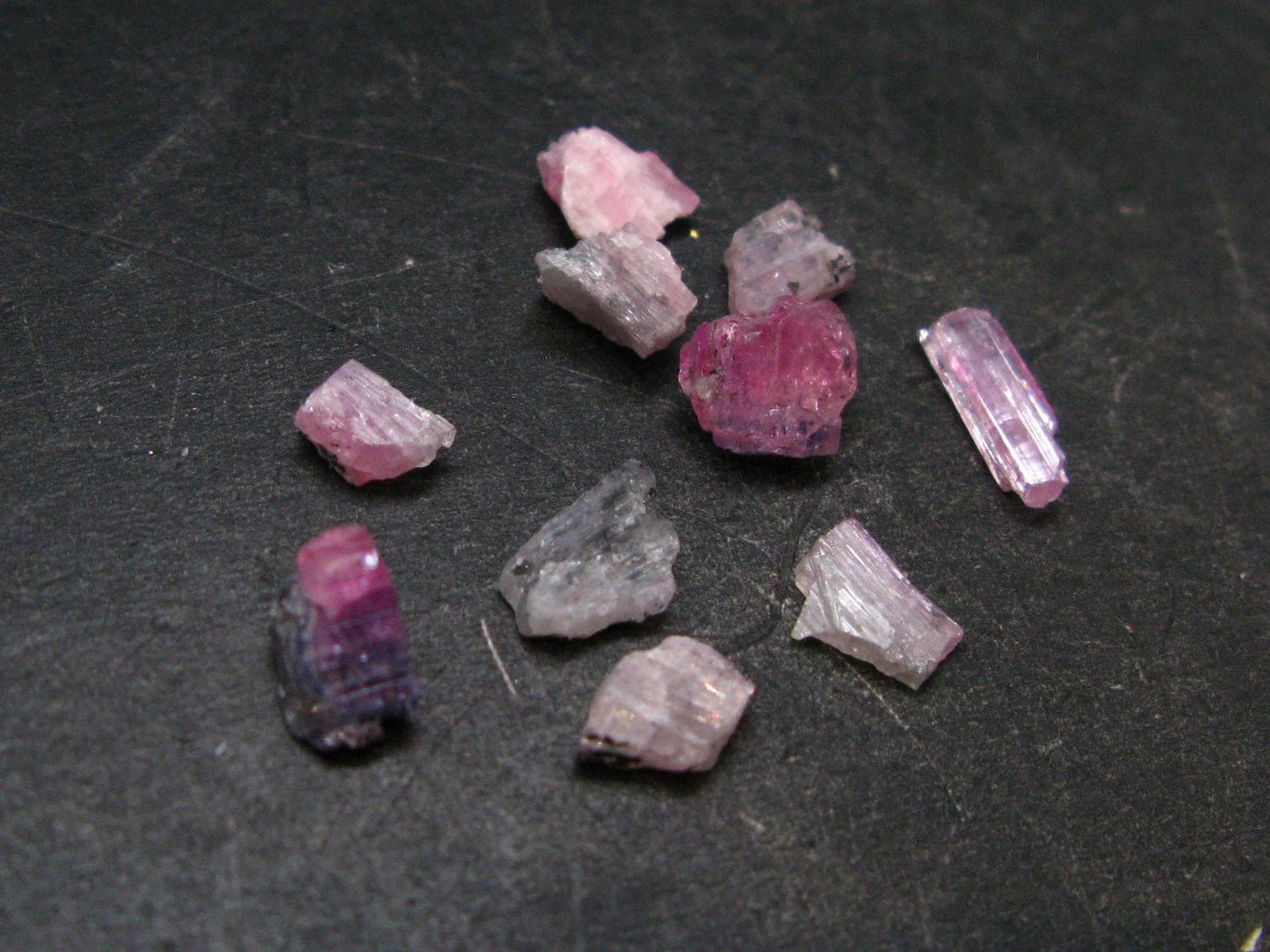 Lot of 10 Tanzanite Gem Untreated Pink Crystals From Tanzania - 7.10 Carats