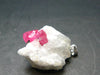 Spinel Crystal Silver Pendant From Tanzania - 1.3" -8.53 Grams