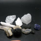 Synergy 12 Set Phenakite Moldavite Natrolite Petalite Danburite Tektite Scolecite Herderite Tanzanite Brookite 175.76 Gr