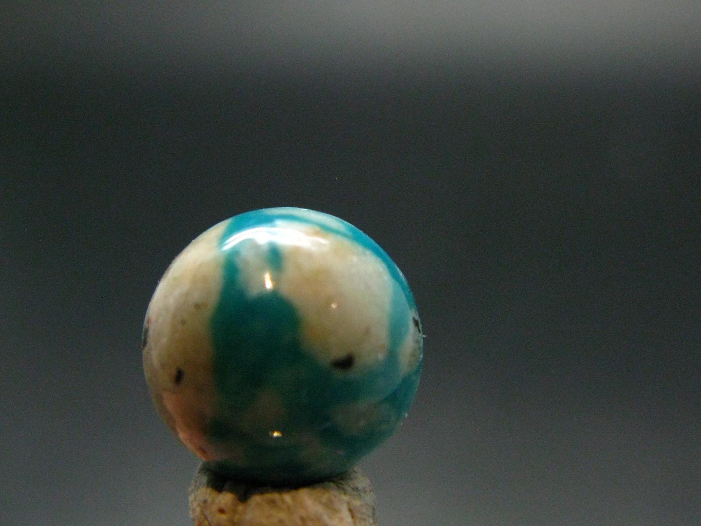 Genuine Turquoise Ball Sphere From USA - 0.4" - 1.96 Grams
