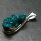Dioptase Crystal Silver Pendant from Congo - 7.22 Grams - 1.4"