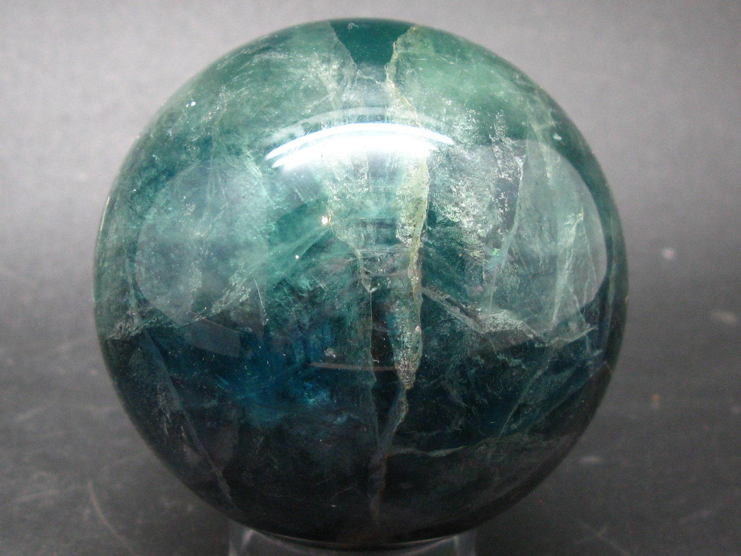 Gem Purple + Green Fluorite Sphere from China - 2.5"
