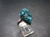 Emerald Green Dioptase Crystal Silver Ring from Congo - 5.9 Grams - Size 10