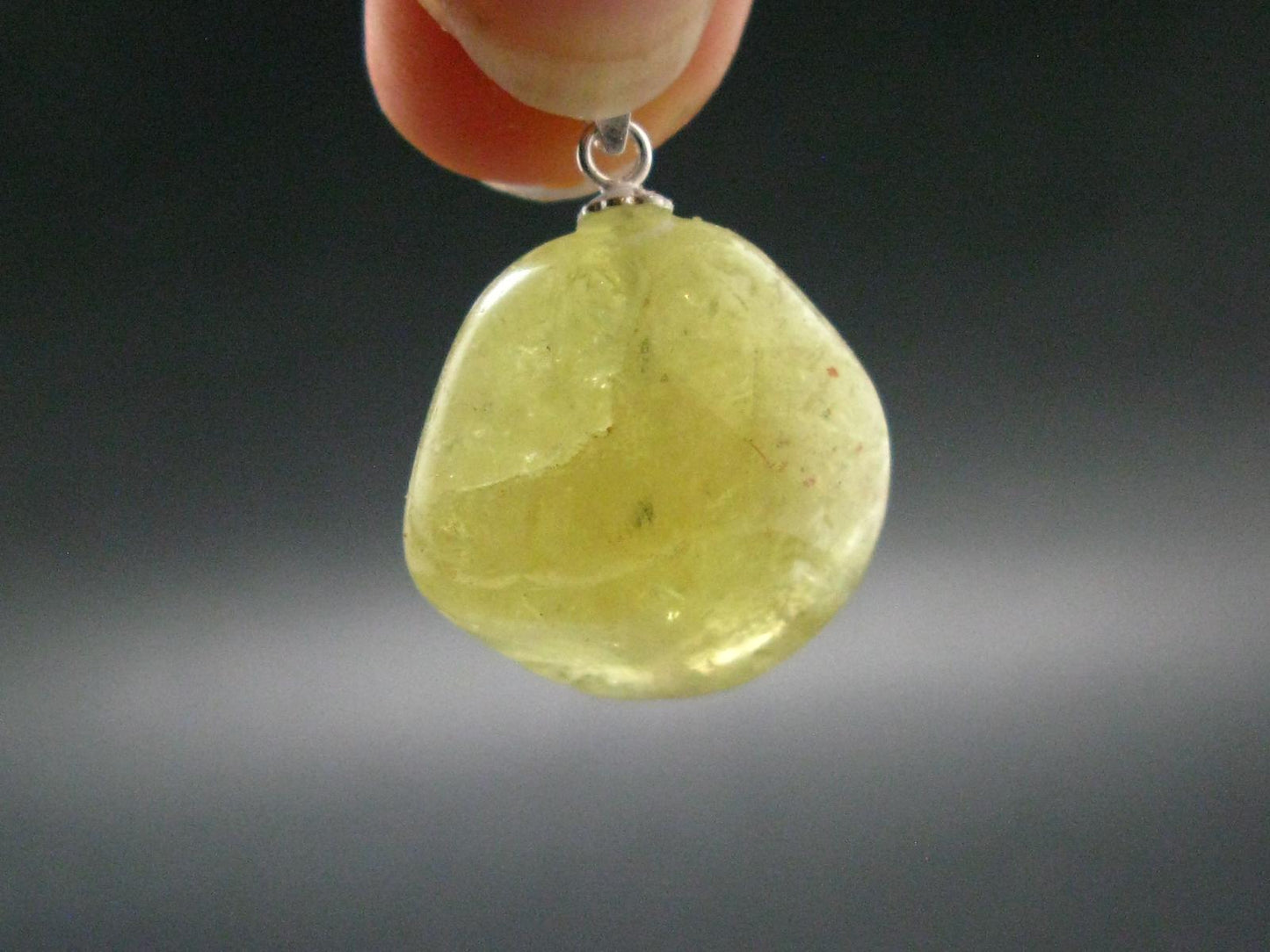 Large Gold Apatite Tumbled Pendant from Mexico - 8.0 Grams - 1.1"